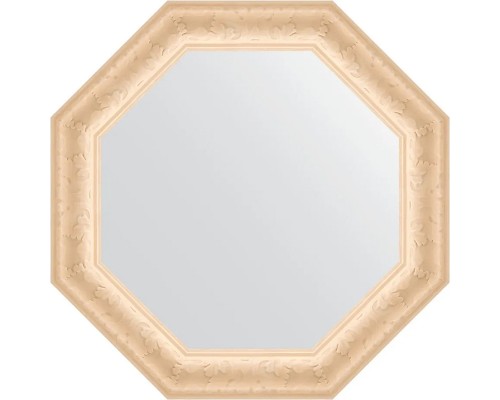 Зеркало Evoform Octagon 65х65 в багетной раме - Старый гипс 82 мм