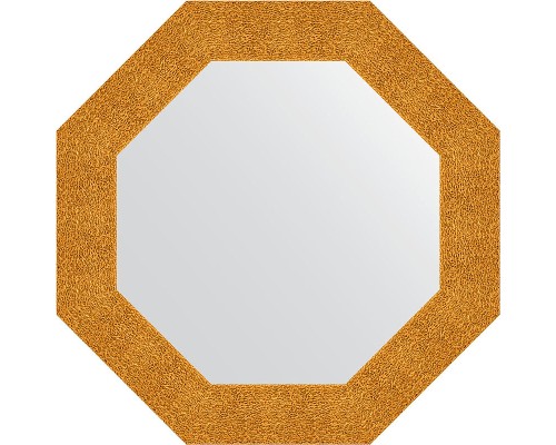 Зеркало Evoform Octagon 67х67 в багетной раме - Чеканка золотая 90 мм