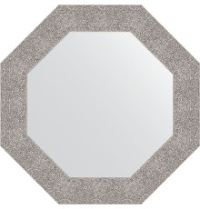 Зеркало Evoform Octagon 67х67 в багетной раме - Чеканка серебряная 90 мм