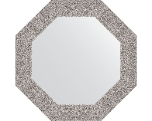 Зеркало Evoform Octagon 67х67 в багетной раме - Чеканка серебряная 90 мм