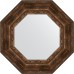 Зеркало Evoform Octagon 63х63 в багетной раме - Состаренное дерево с орнаментом 120 мм