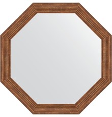 Зеркало Evoform Octagon 54х54 в багетной раме - Сухой тростник 51 мм