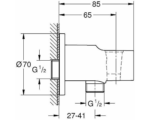 Шланговое подключение Grohe Tempesta 28628001 Хром