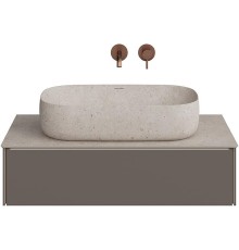 Тумба под раковину Kerama Marazzi Magica 90 подвесная Вечерний серый матовый