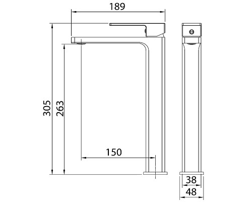 Смеситель для раковины Grossman Style 520.K35.05.210 Черный матовый