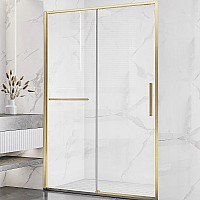 Душевая дверь Vincea Slim Soft 150 VDS-1SS150CLG профиль Золото брашированное стекло прозрачное