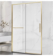 Душевая дверь Vincea Slim Soft 150 VDS-1SS150CLG профиль Золото брашированное стекло прозрачное