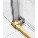 Душевая дверь Vincea Slim Soft 150 VDS-1SS150CLG профиль Золото брашированное стекло прозрачное