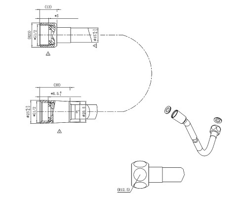 Душевая система Vincea Inspire VSFW-3I22MT3RGM с термостатом Вороненая сталь