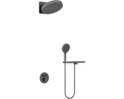 Душевая система Vincea Inspire VSFW-3I22MT3RGM с термостатом Вороненая сталь