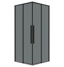 Душевой уголок Grossman Galaxy 80х80 300.K33.01.8080.21.10 профиль Черный матовый стекло тонированное