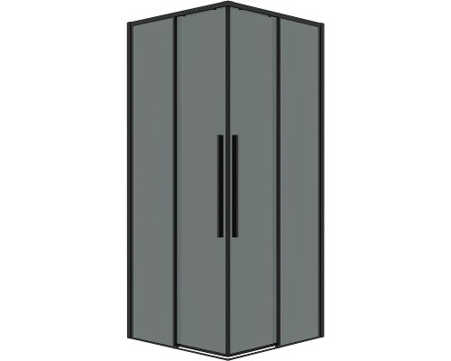 Душевой уголок Grossman Galaxy 80х80 300.K33.01.8080.21.10 профиль Черный матовый стекло тонированное
