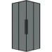 Душевой уголок Grossman Galaxy 80х80 300.K33.01.8080.21.10 профиль Черный матовый стекло тонированное