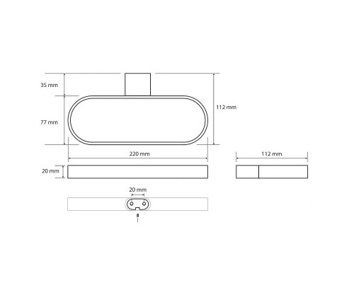 Кольцо для полотенец Bemeta Organic Black 167104060 Черное матовое