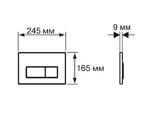Комплект унитаза со смывным бачком Aquatek Set BW Aquatek Европа-031 3в1 с сиденьем Микролифт и Черной матовой клавишей смыва