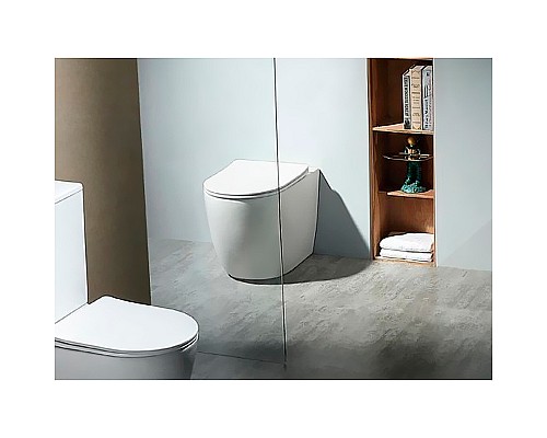 Комплект унитаза со смывным бачком Aquatek Set BW Aquatek Европа-031 3в1 с сиденьем Микролифт и Черной матовой клавишей смыва