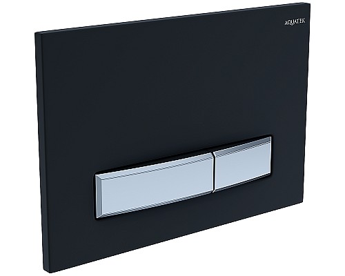 Комплект унитаза со смывным бачком Aquatek Set BW Aquatek Европа-031 3в1 с сиденьем Микролифт и Черной матовой клавишей смыва