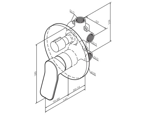 Смеситель для душа AM.PM X-Joy F85A55000 Хром