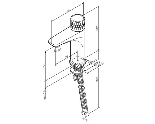 Смеситель для раковины AM.PM Gem F90A02400 Хром