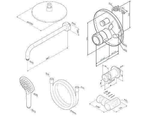 Душевая система AM.PM X-Joy FT85A1RH10 с термостатом Хром