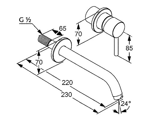 Смеситель для раковины Kludi Bozz 38245N076 Золото брашированное