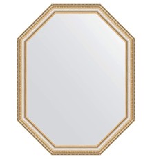 Зеркало Evoform Octagon 71х91 в багетной раме - Золотые бусы на серебре 60 мм
