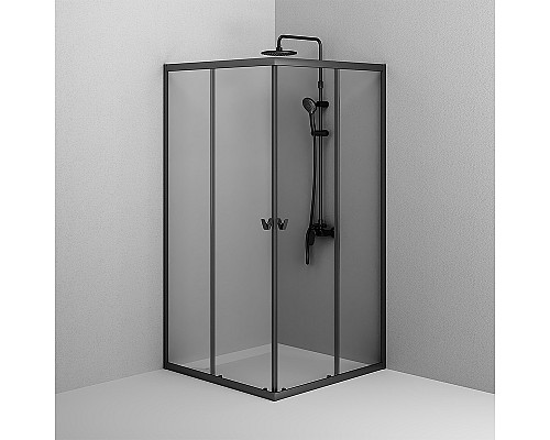 Душевой уголок AM.PM Sunny 100х100 W87G-403-100100-BT профиль Черный матовый стекло прозрачное