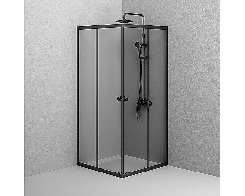 Душевой уголок AM.PM Sunny 90х90 W87G-403-9090-BT профиль Черный матовый стекло прозрачное