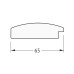 Зеркало Evoform Octagon 62x82 в багетной раме - Орех 65 мм