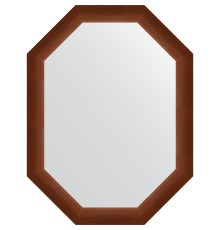Зеркало Evoform Octagon 62x82 в багетной раме - Орех 65 мм