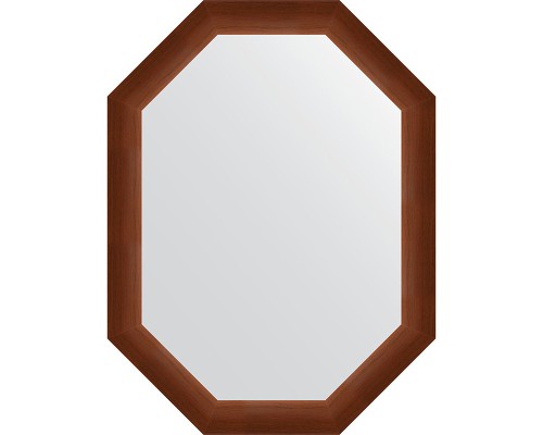 Зеркало Evoform Octagon 62x82 в багетной раме - Орех 65 мм
