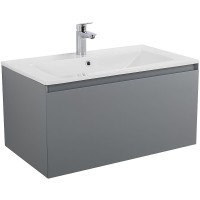 Тумба под раковину Art&Max Latina 80 AM-Latina-800-1C-SO-GM подвесная Серая матовая