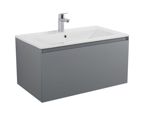 Тумба под раковину Art&Max Latina 80 AM-Latina-800-1C-SO-GM подвесная Серая матовая