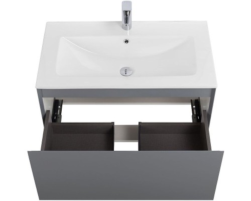 Тумба под раковину Art&Max Latina 80 AM-Latina-800-1C-SO-GM подвесная Серая матовая