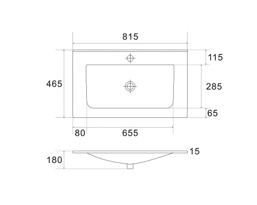 Раковина Art&Max 80 AM7117-80 Белая
