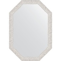 Зеркало Evoform Octagon 48x68 BY 7001 в багетной раме - Чеканка белая 46 мм