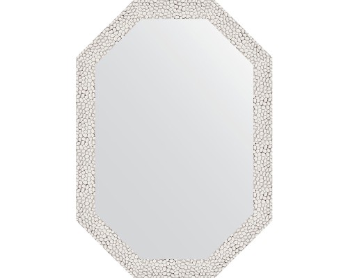 Зеркало Evoform Octagon 48x68 BY 7001 в багетной раме - Чеканка белая 46 мм