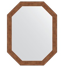 Зеркало Evoform Octagon 54x69 в багетной раме - Сухой тростник 51 мм