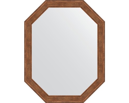 Зеркало Evoform Octagon 54x69 BY 7014 в багетной раме - Сухой тростник 51 мм