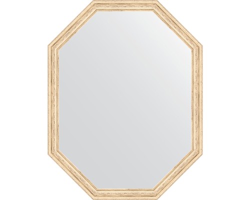 Зеркало Evoform Octagon 69x89 в багетной раме - Слоновая кость 51 мм