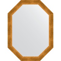 Зеркало Evoform Octagon 60x80 в багетной раме - Травленое золото 59 мм