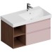 Тумба под раковину Kerama Marazzi Cubo 90 R подвесная Мальва матовый Структурированный орех