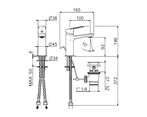 Смеситель для раковины Kerama Marazzi Nota 33010KM.21.018 Хром