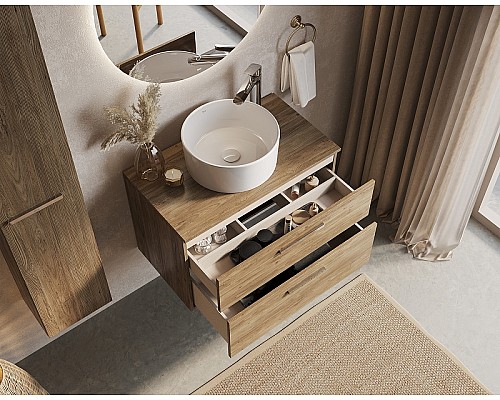 Тумба под раковину Roca Victoria 80 A857470517 подвесная Орех