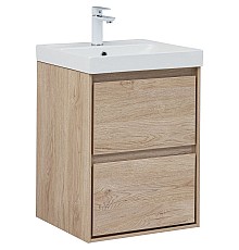 Тумба под раковину Aquanet Милан 50 336381 подвесная Дуб светлый