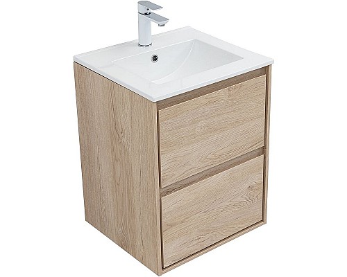Тумба под раковину Aquanet Милан 50 336381 подвесная Дуб светлый