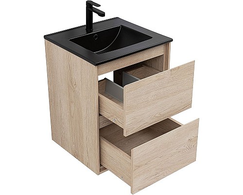Тумба под раковину Aquanet Милан 50 336381 подвесная Дуб светлый