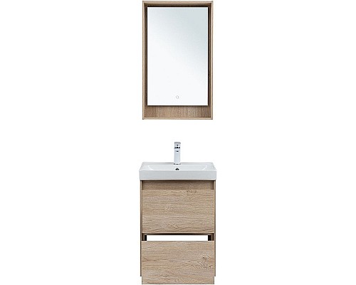 Тумба под раковину Aquanet Милан 50 336381 подвесная Дуб светлый