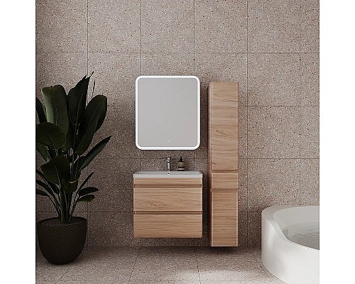 Тумба под раковину Style Line Атлантика 70 Люкс Plus СС-00002341 подвесная Ясень перламутр