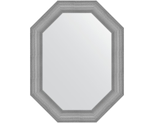 Зеркало Evoform Polygon 86х66 BY 7291 в багетной раме - Серебряная кольчуга 88 мм